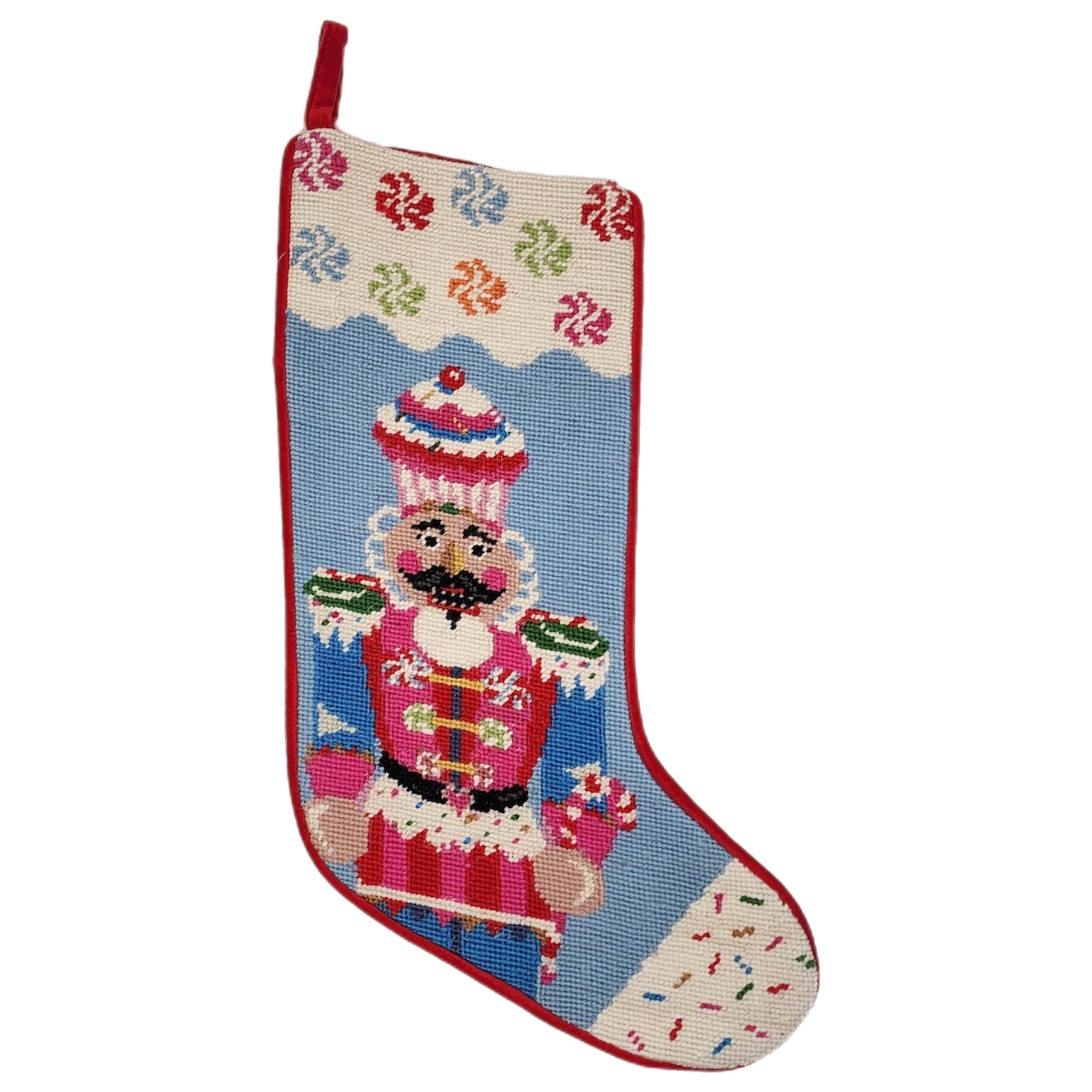 Candy Nutcracker Christmas Stocking - Cross Stitch Pattern