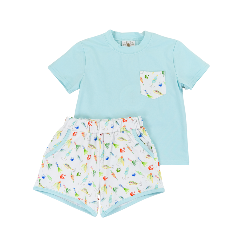 Pre-Order Gone Fishing Boys Play Pocket Short Set