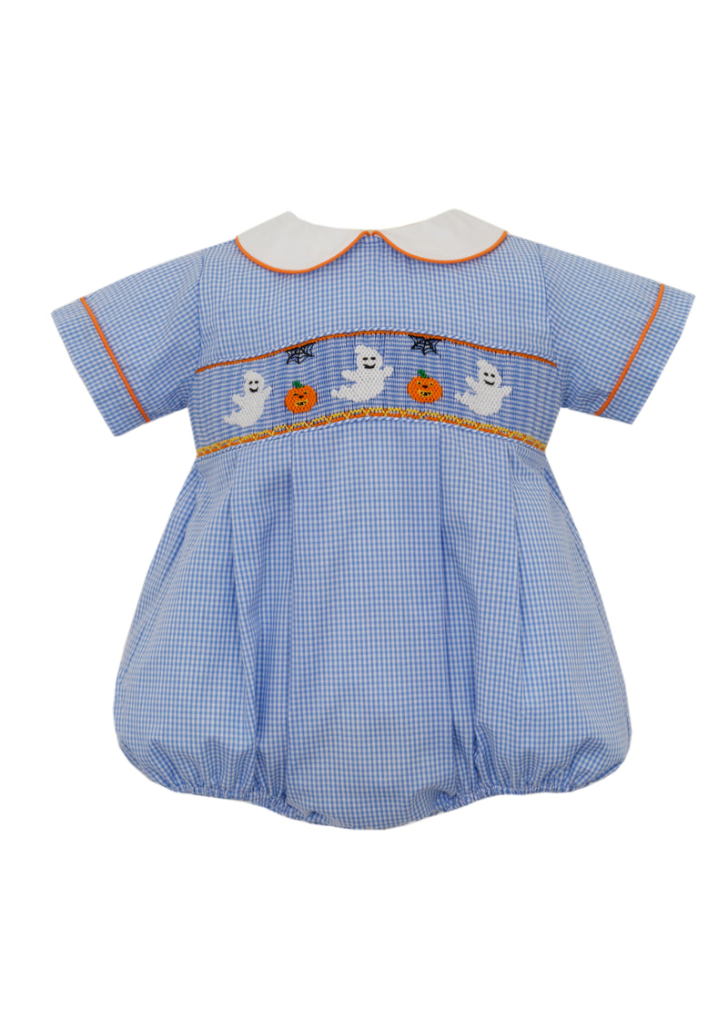 Halloween Boy's Blue Gingham Bubble