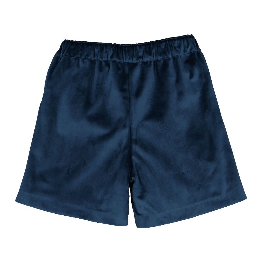 Mysterious Blue Velvet Shorts - Born Childrens Boutique