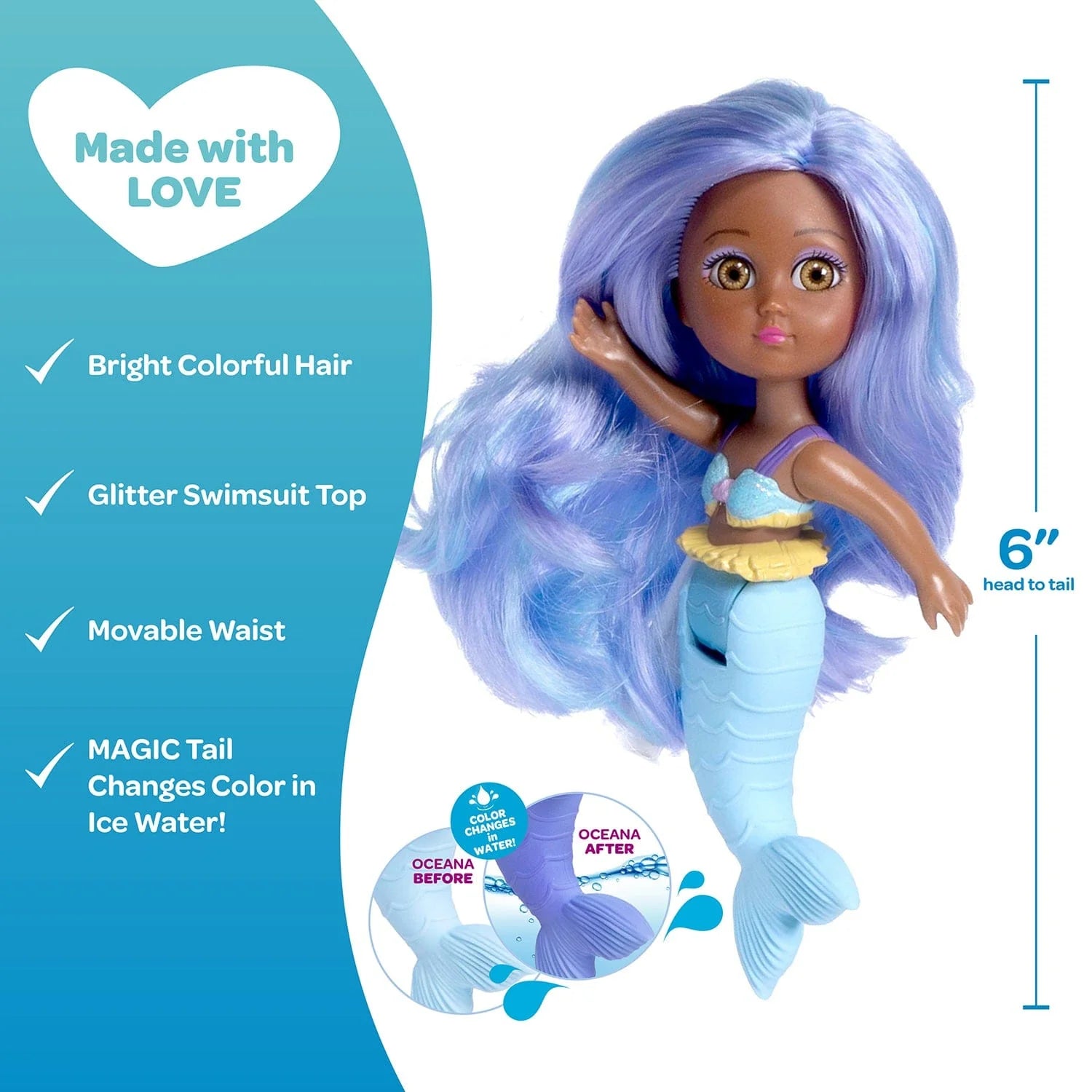 Color Water Wonder Mermaid, Oceana - Born Childrens Boutique