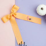 Small Script Boo Bow - Pale Orange