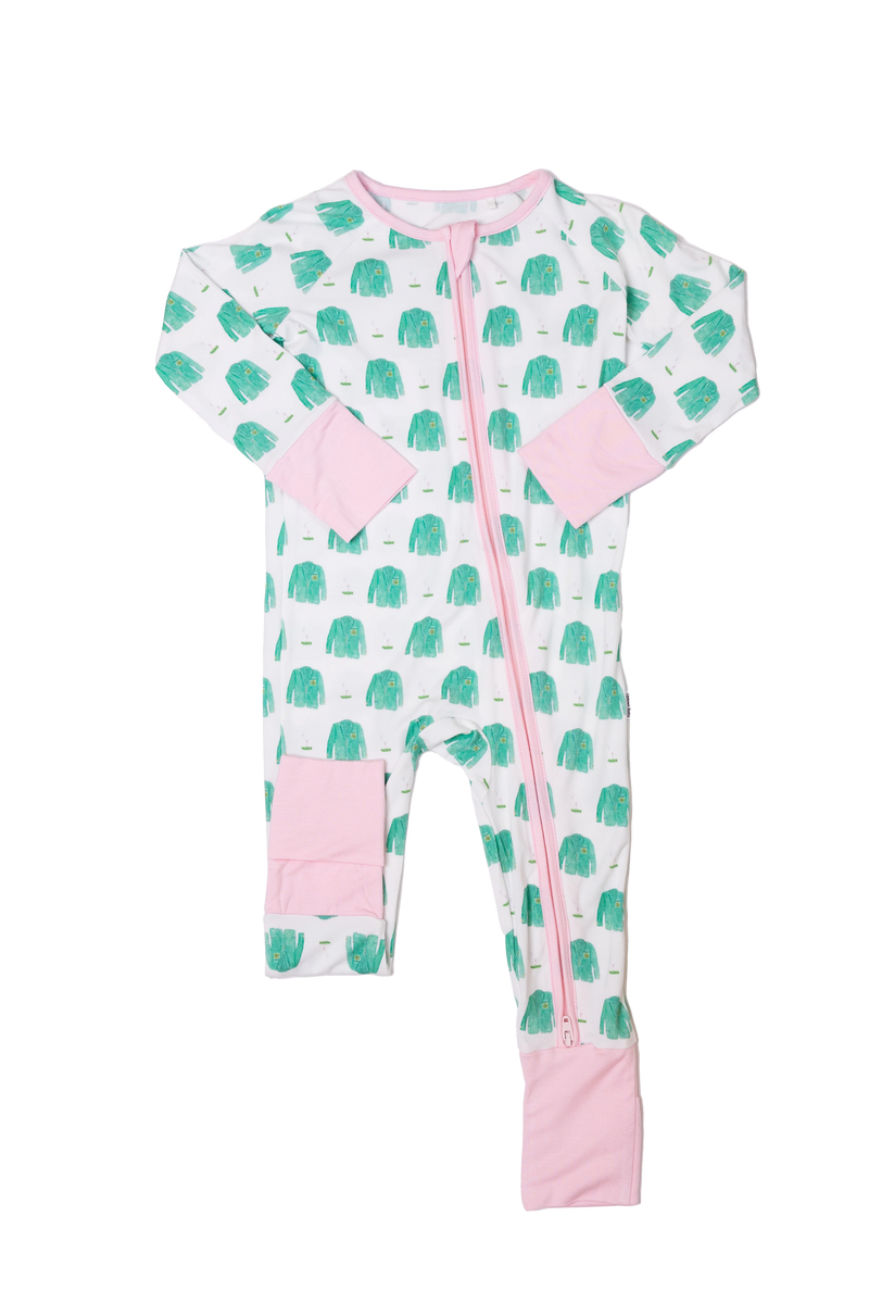 Sleep Romper - Pink Golf