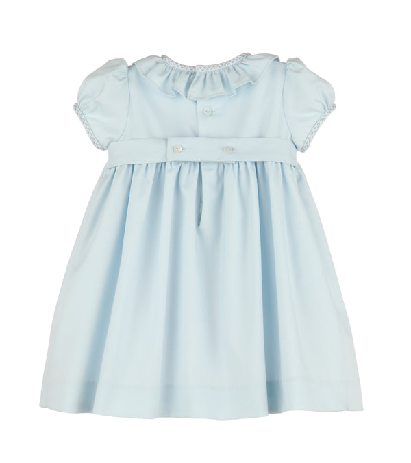 Silverstone Flower Smocked Dress, Blue