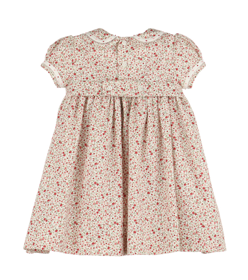 Berry Garland Smock Dress, Red