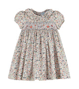 Majestic Floral Smock Dress, Blue