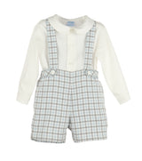 Gingham Check Boy Set Blue