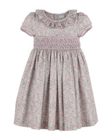 Lavish Floral Smocked Dress, Lilac