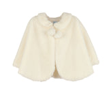 Cozy Fuzzy Cape, Ivory