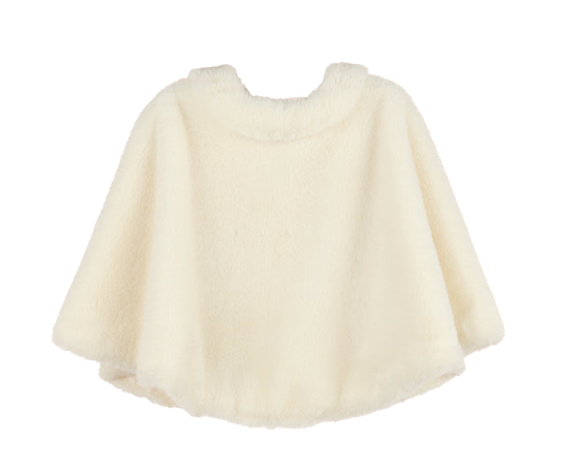 Cozy Fuzzy Cape, Ivory