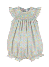 Floral Festive Smocked Bubble Pink