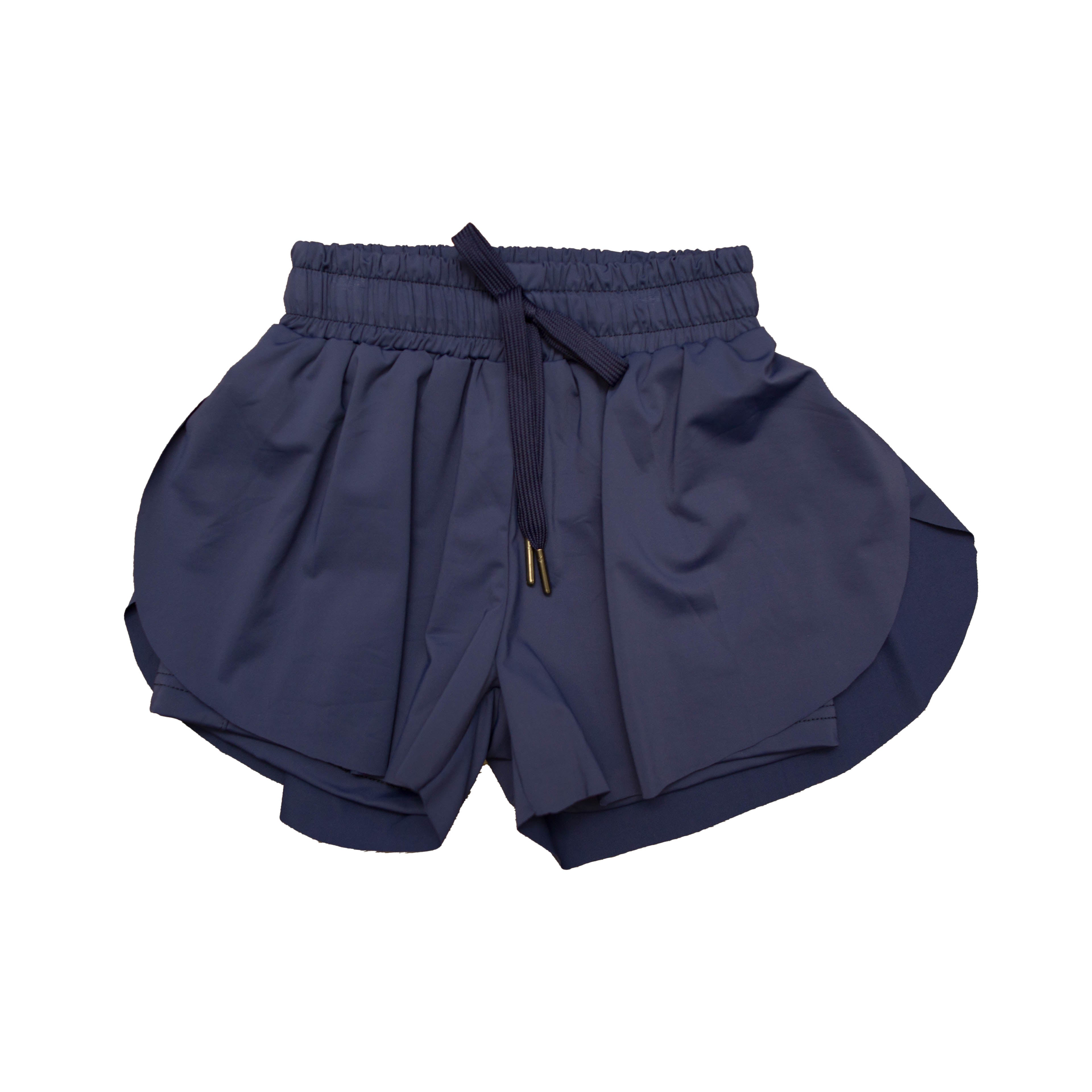 Navy Blue Butterfly Shorts - Born Childrens Boutique