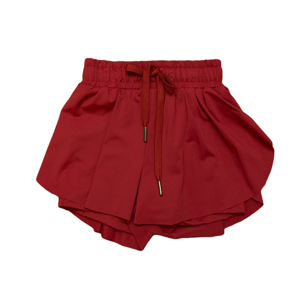 Maroon Butterfly Shorts