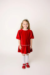 Harper Dress - Ruby Red Velvet