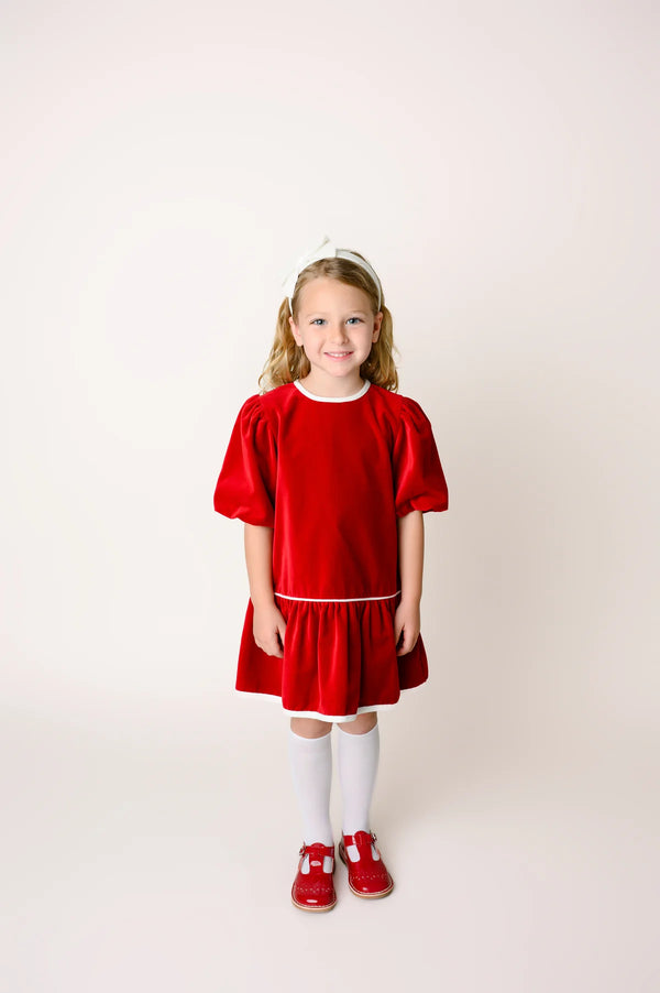 Harper Dress - Ruby Red Velvet