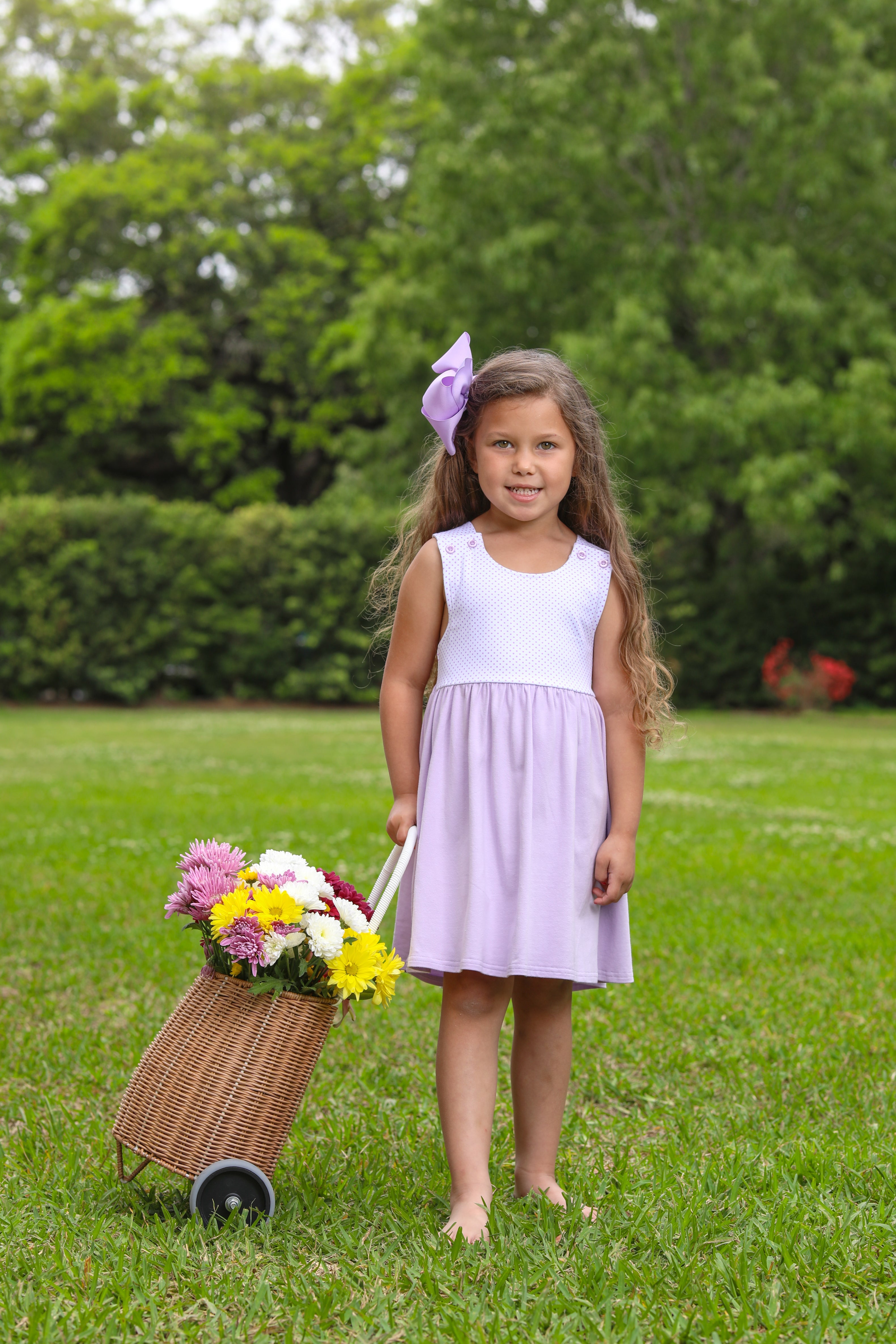 Addie Dress - Lavender - Born Childrens Boutique