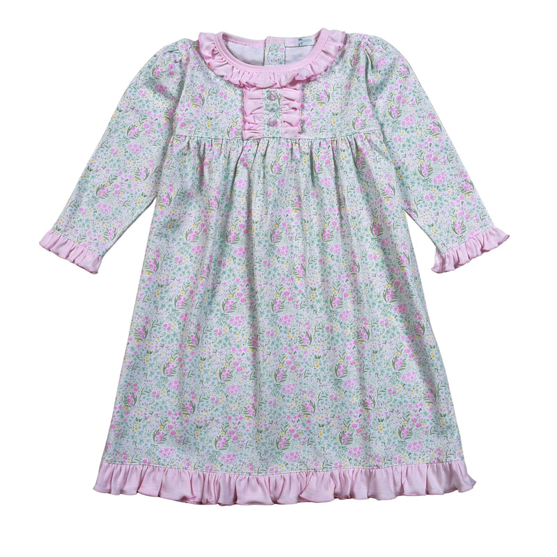 Casey Floral Pima Gown - Born Childrens Boutique