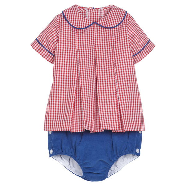 Carson Diaper Set - Red Gingham