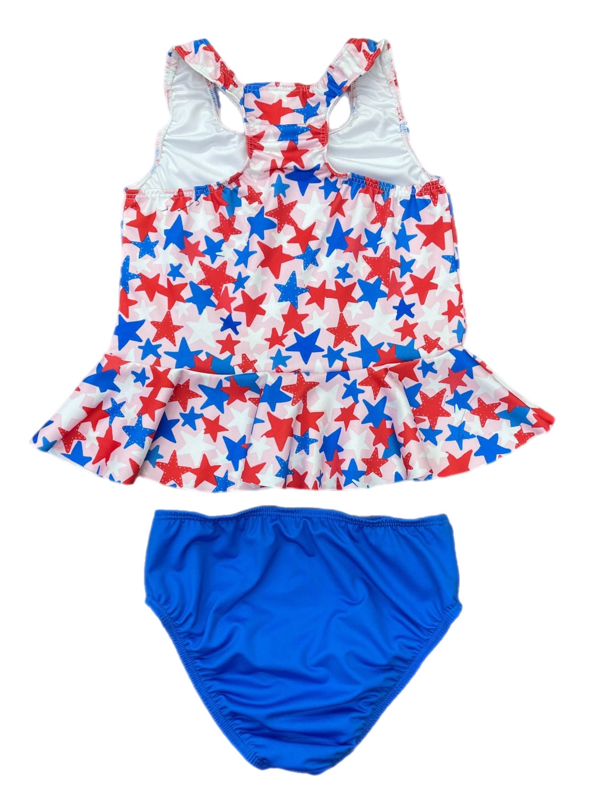 Pre-Order Patriotic Stars Collette Peplum Swim - Born Childrens Boutique