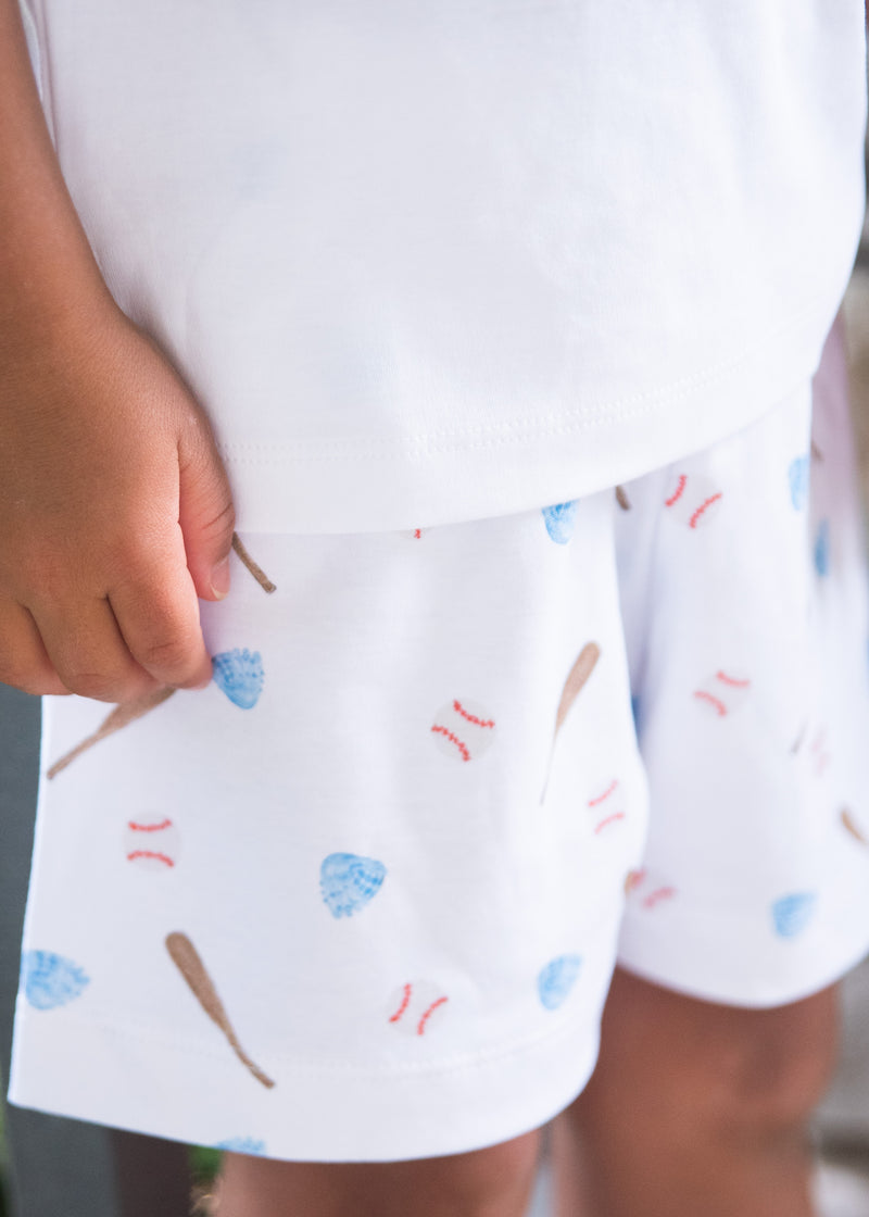 Pre-Order Conrad Shorts - Baseball - Born Childrens Boutique