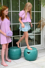 Scottie Skirt - Island Teal - Born Childrens Boutique