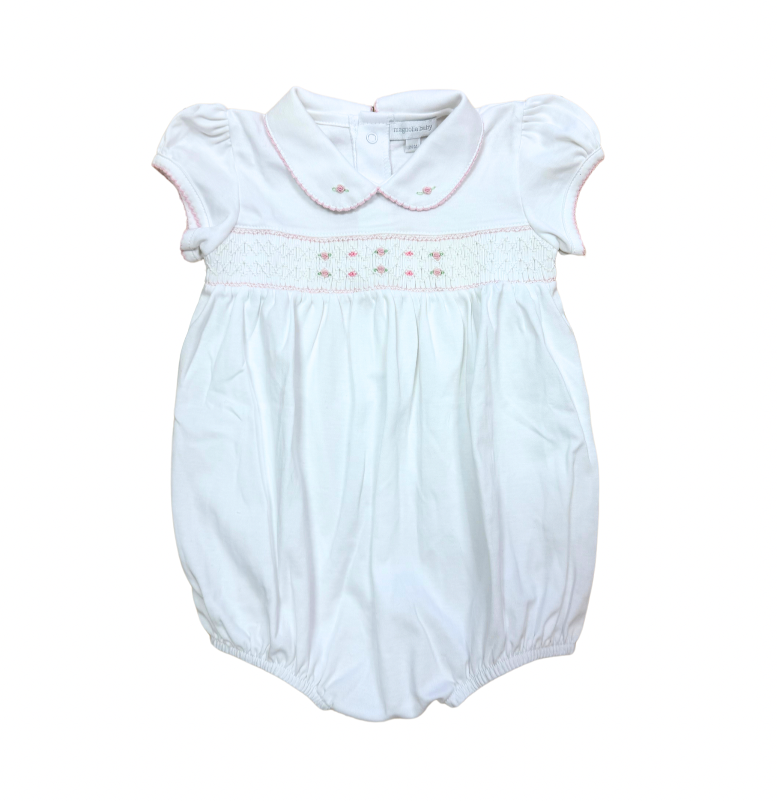 Smocked Rosette Bubble - Born Childrens Boutique