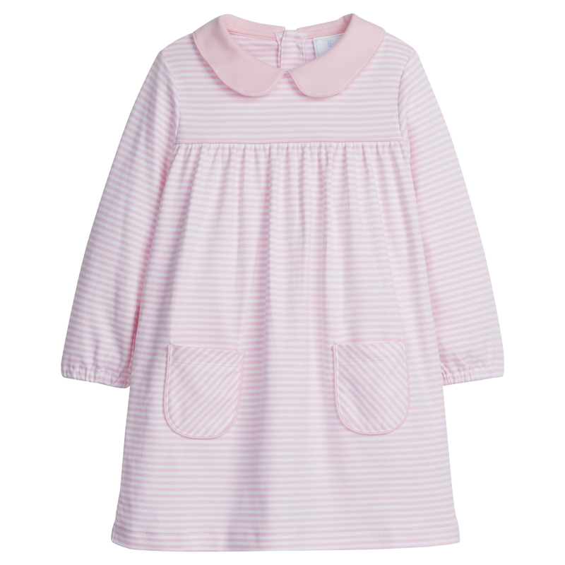 Evelyn Dress - Light Pink Stripe