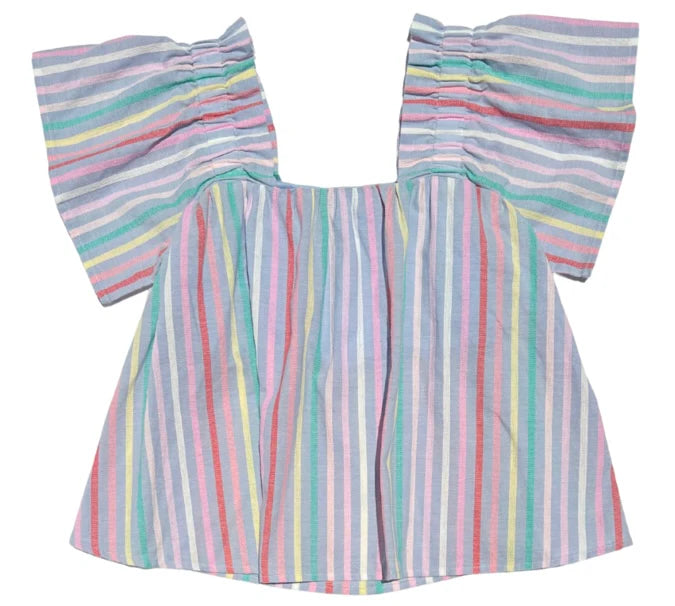 Isla Top - Sorbet Stripe - Born Childrens Boutique