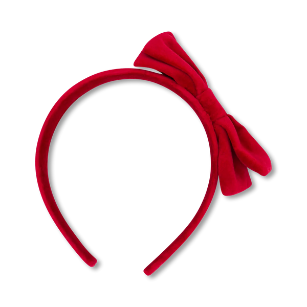 Hadley Headband - Ruby Red Velvet