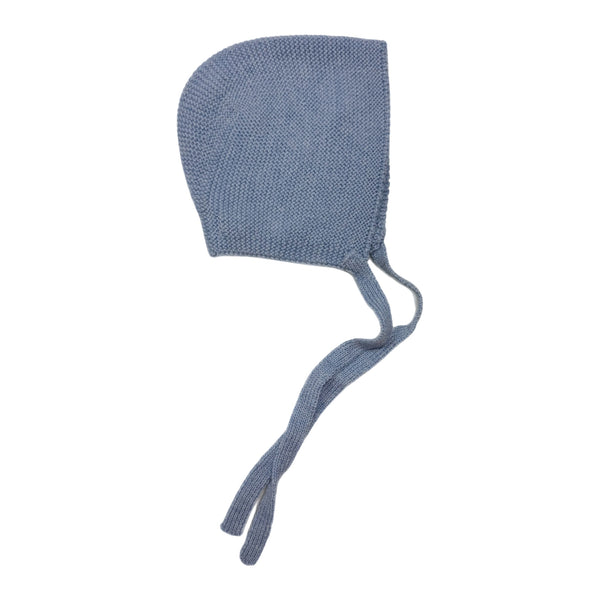 Garter Stitch Hat Slate Blue