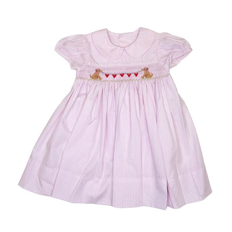 Pink Frances Dress - Valentine Puppy