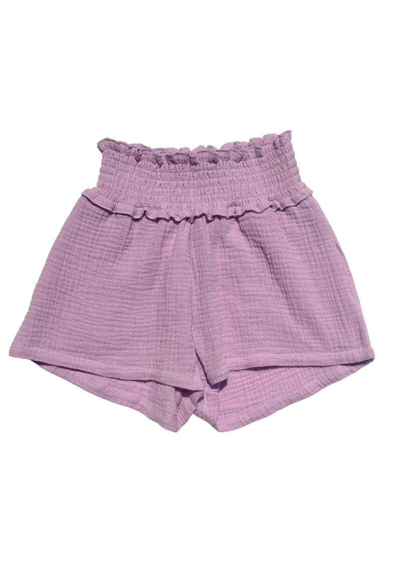 Sadie Shorts - Orchid Gauze - Born Childrens Boutique