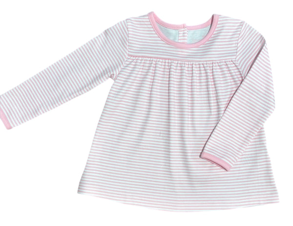 Pre-Order Isla Knit Top, Light Pink Stripe