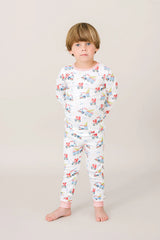 Sweet Pea PJ Set - All Aboard, Red Mini Gingham