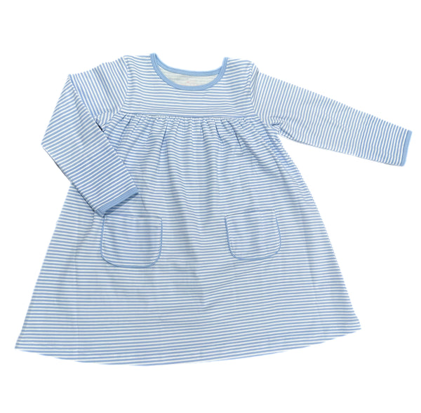 Pre-Order Lennon Pocket Dress, Light Blue Stripe