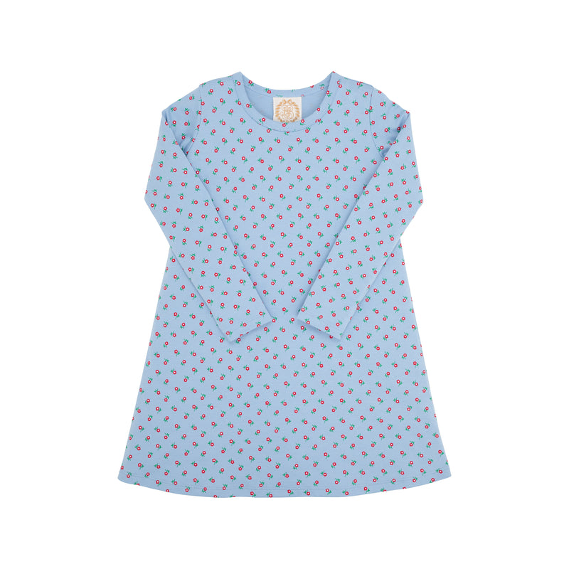 LS Polly Play Dress - Barrington Blue Midway Floral