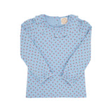 LS Ramona Ruffle Collar Shirt - Barrington Blue Midway