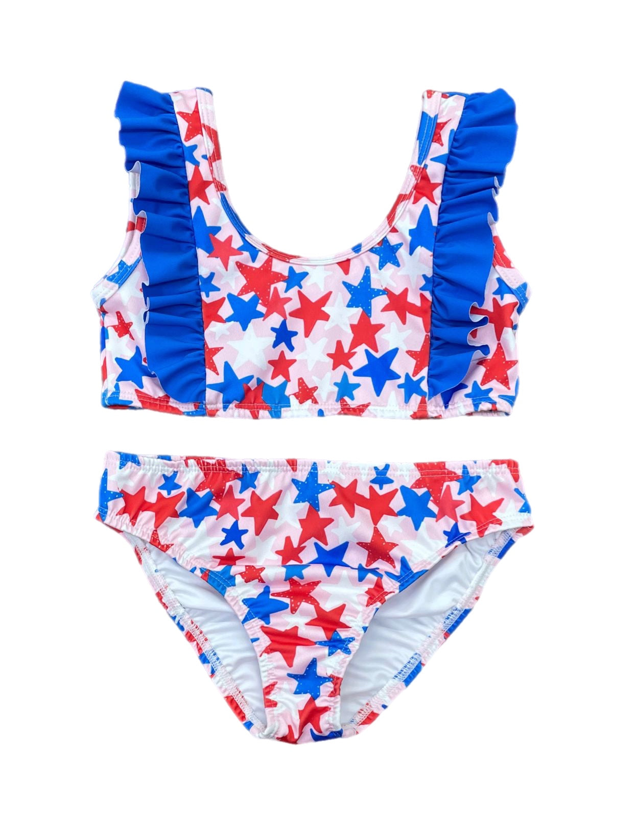 Pre-Order Patriotic Stars Lauren Two Piece Swim - Born Childrens Boutique