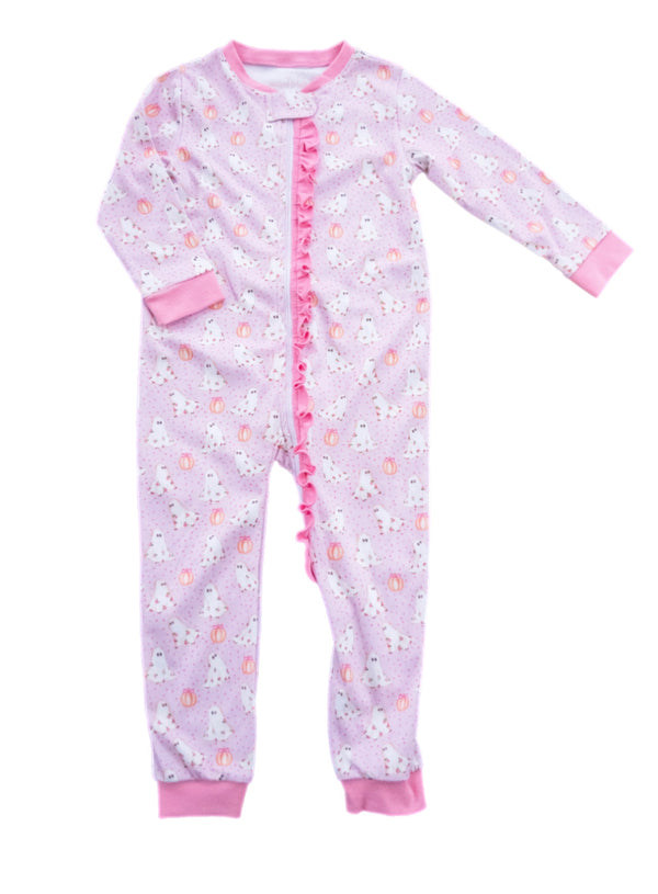 Pre-Order Girls Ghost 1pc Zip Up Jammies