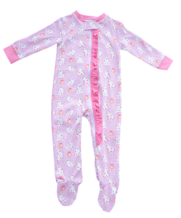 Pre-Order Girls Ghost 1pc Zip Up Jammies