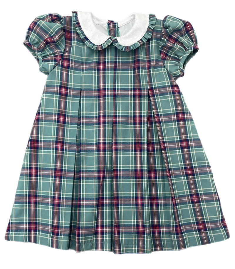 Pre-Order Paige Pleat Dress Christmas Plaid