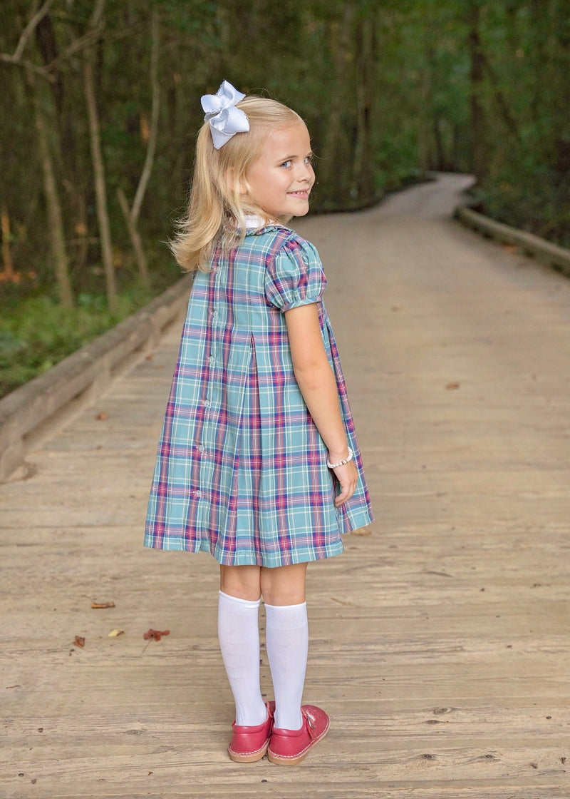 Pre-Order Paige Pleat Dress Christmas Plaid