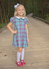 Pre-Order Paige Pleat Dress Christmas Plaid