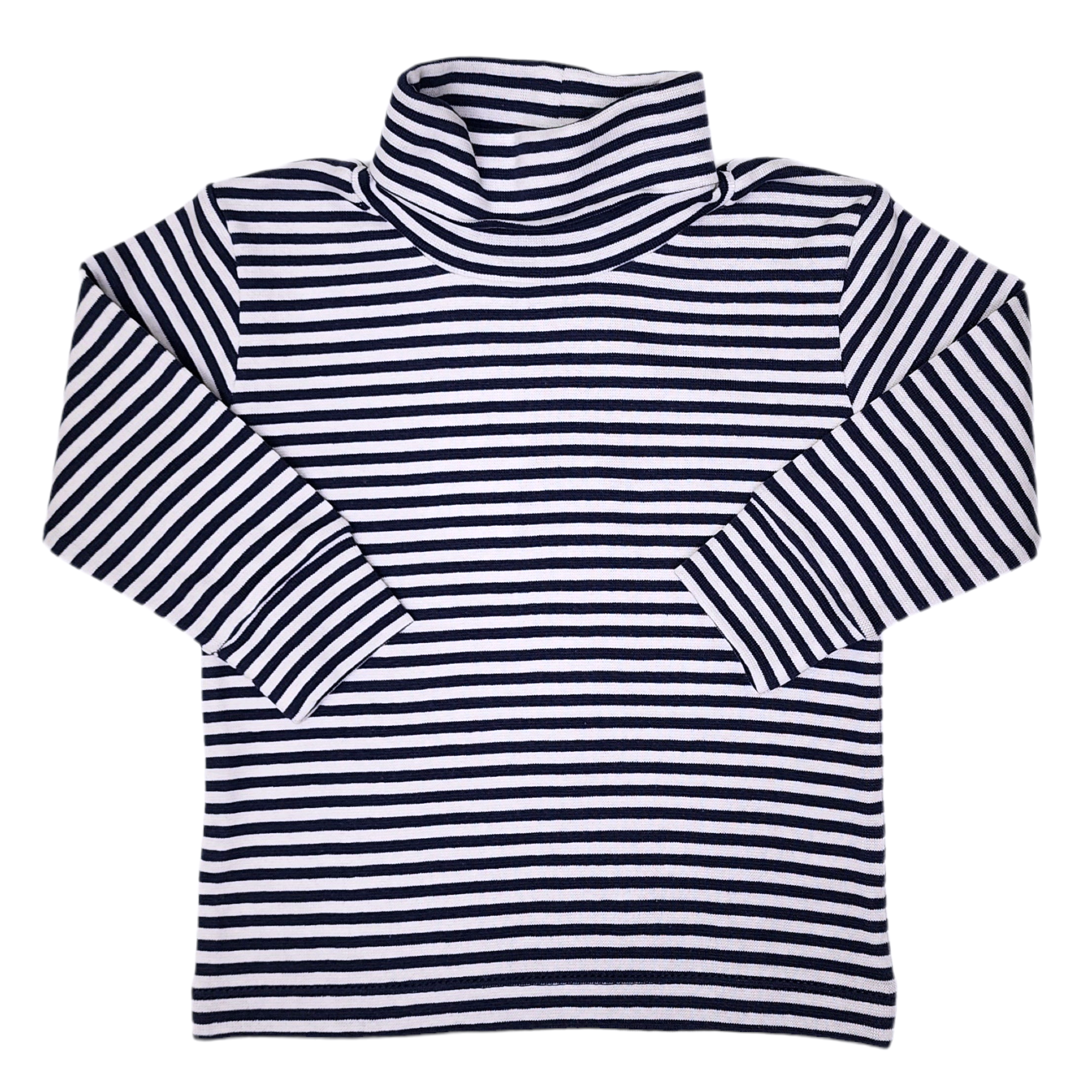 Interlock Turtleneck Dark Royal Thin Stripe - Born Childrens Boutique