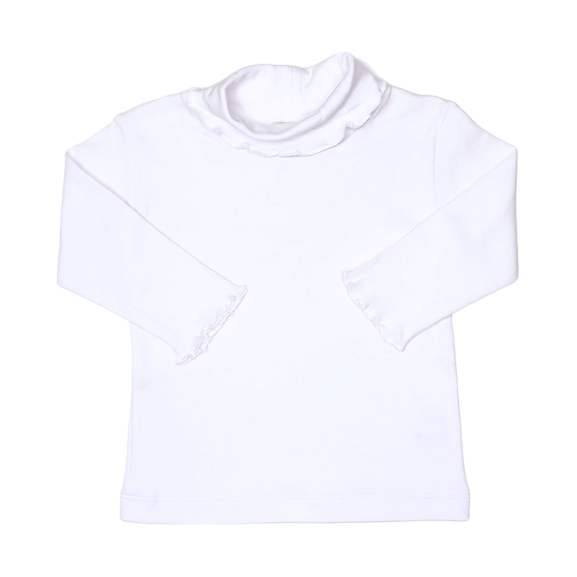 Lettuce Edge Turtleneck White - Born Childrens Boutique