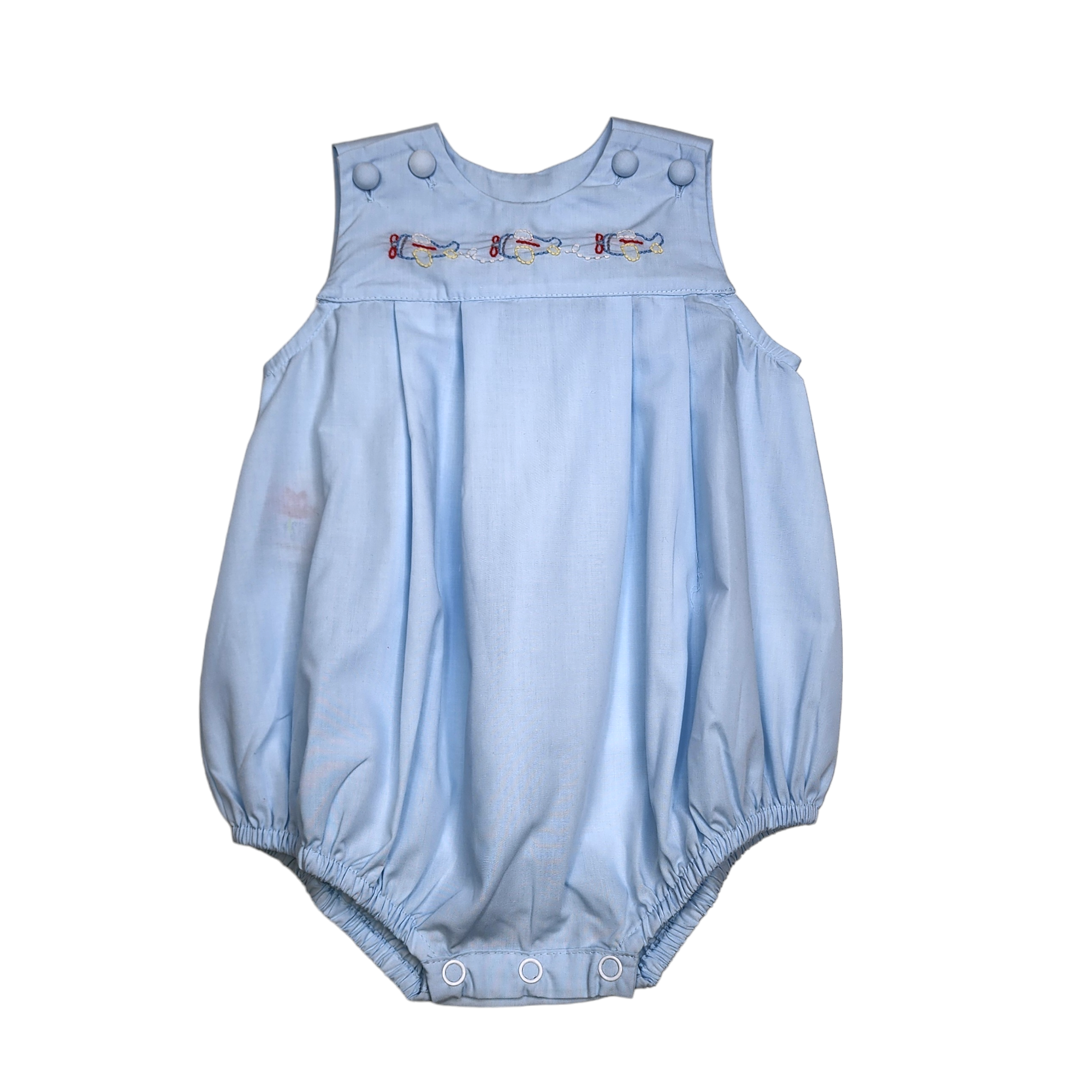 Blue Ashton Boy Bubble - Airplane - Born Childrens Boutique