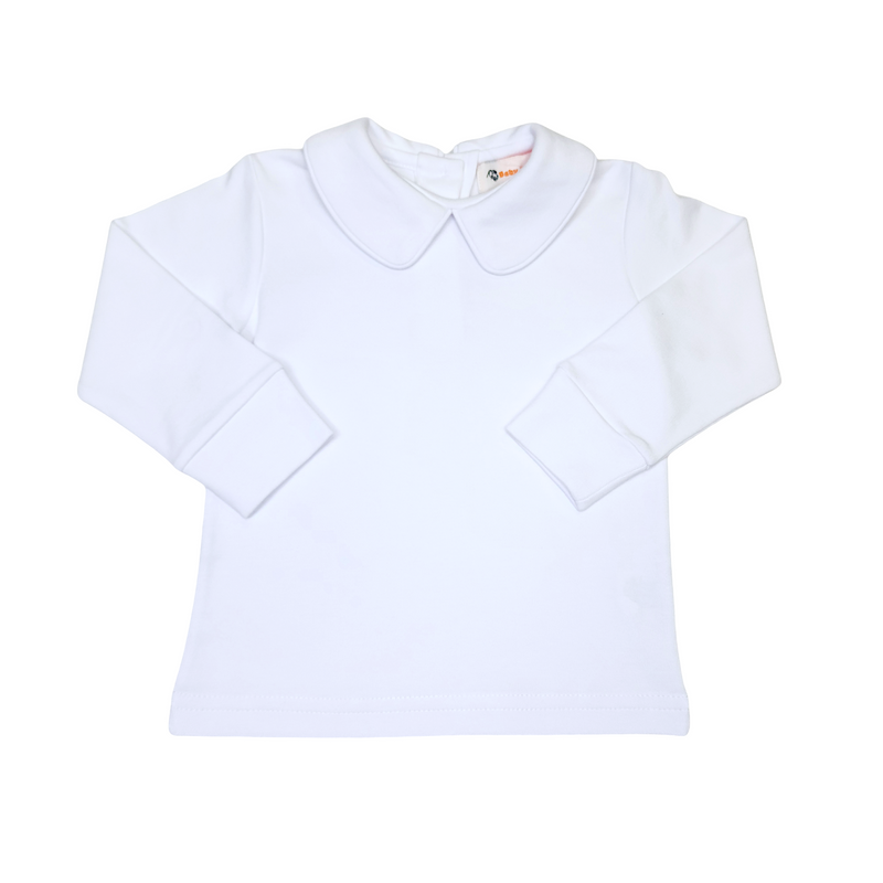 LS Knit Piped Shirt White