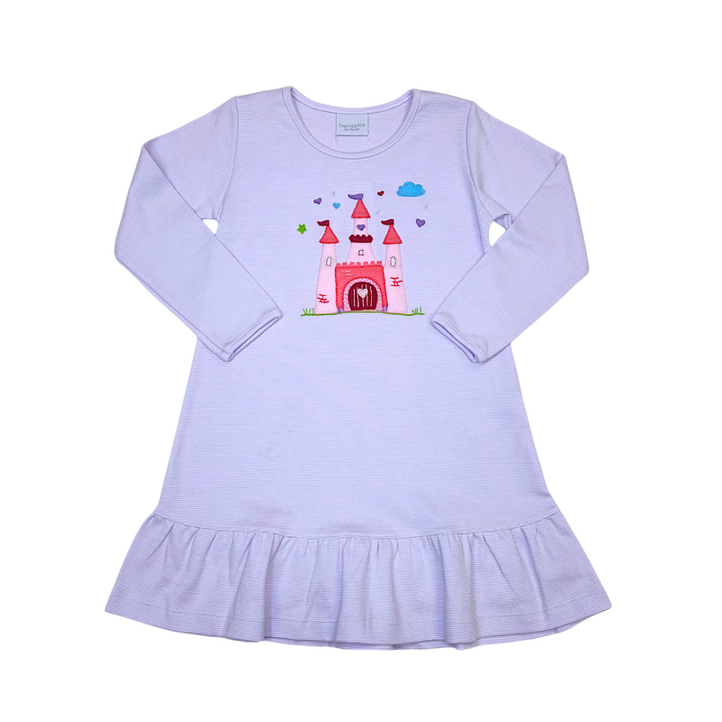 Purple Stripe Story Book Castle Dress