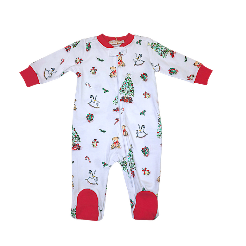 Christmas Tree Zipped Footie