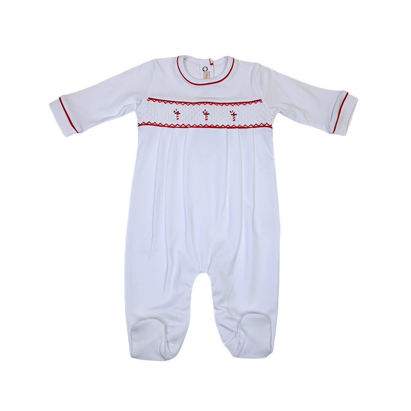 Smocked Embroidered Footie w/ Embroidery